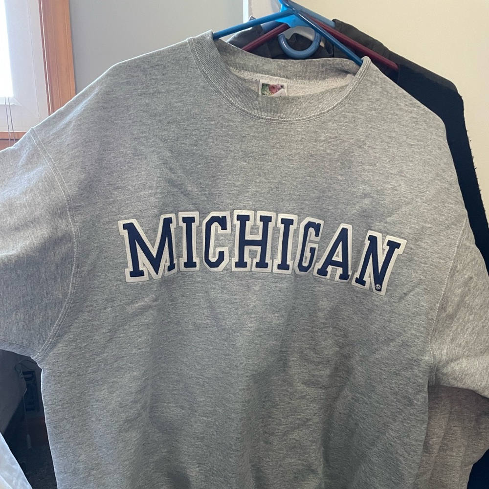 Oversized Grey Michigan Sweatshirt worn once
